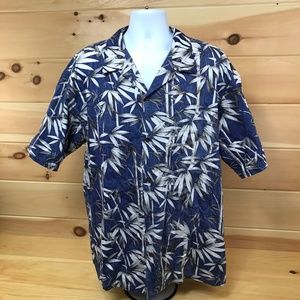 RJC Reverse Print Hawaiian Shirt Button Front 3XL